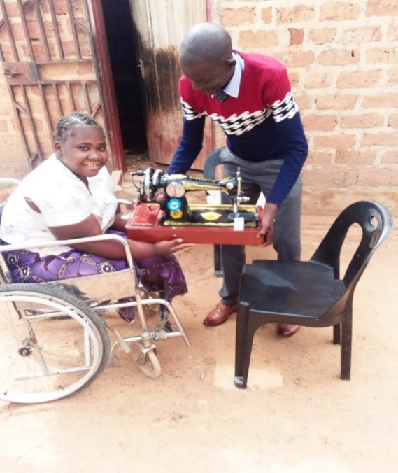 Grace with Sewing Machine