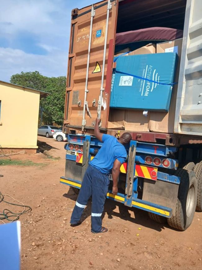 Arrival of container