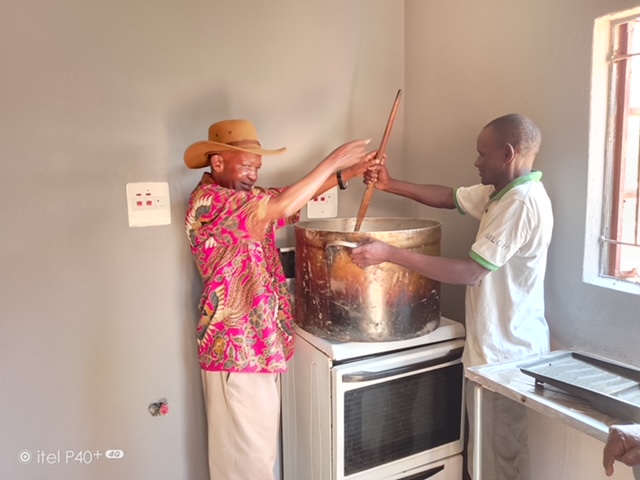 Staff preparing lunch