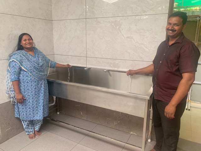 New dish washing facility at Thanal, Salini and Shanil