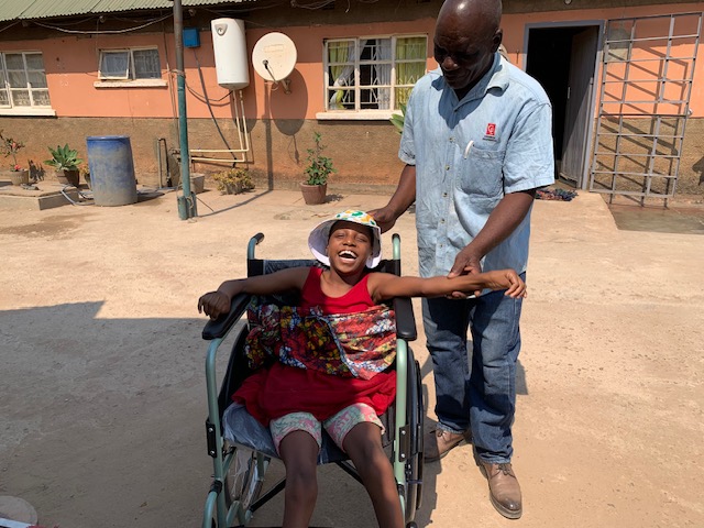Alumbwe agde 14 receiving wheelchair