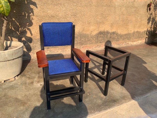 Chair and standing frame made for Kinglsey