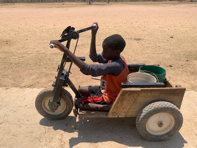 Choongo student fetching water
