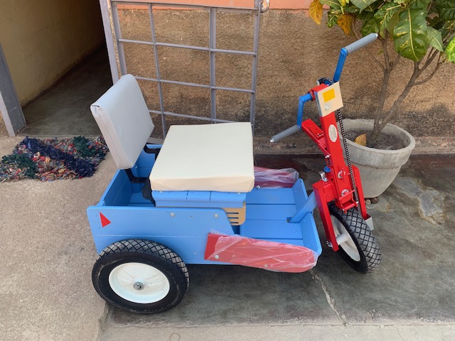 Hand cycling cart ready for Grace
