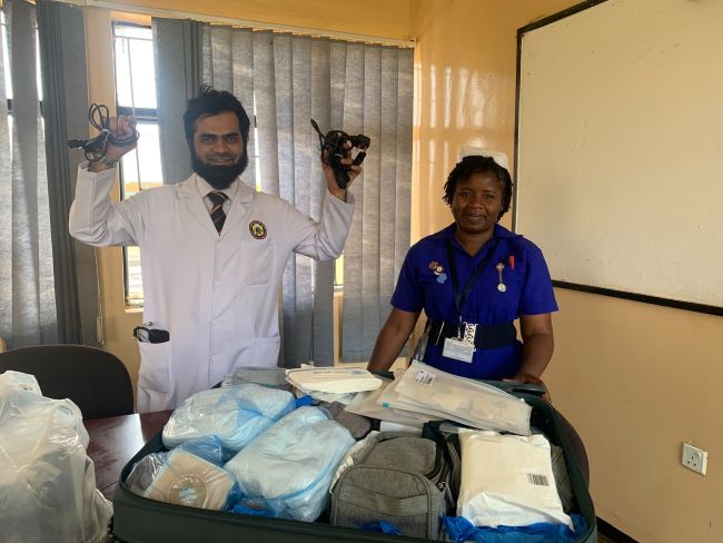 Dr Ibrahim and staff Dr Ibrahim and staff